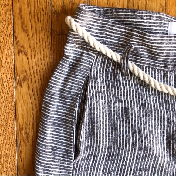 Anthro Ett:Twa Striped Linen Wide Leg Trouser Sz 0 - Picture 3 of 8